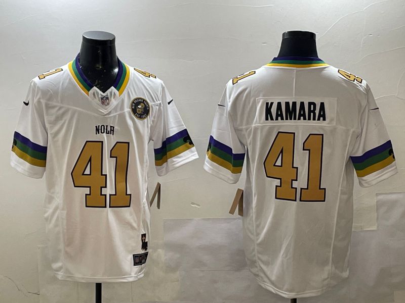 Men New Orleans Saints #41 Kamara White three generations 2025 Nike Limited NFL Jersey style 2->ncaa teams->NCAA Jersey